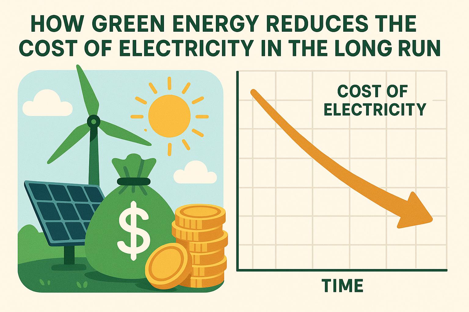How Green Energy Reduces the Cost of Electricity in the Long Run